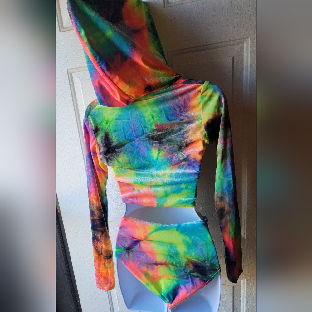 Oceanmoon Velvet MTO Custom Rainbow Rave Set Medium Large PENDING - Picture 3 of 5